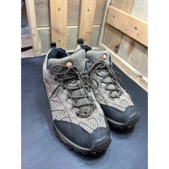Merrell Mens Moab 2 Vent Hiking Shoes Brown/Black Mesh Suede Vibram Sole US 9 - Picture 2 of 9
